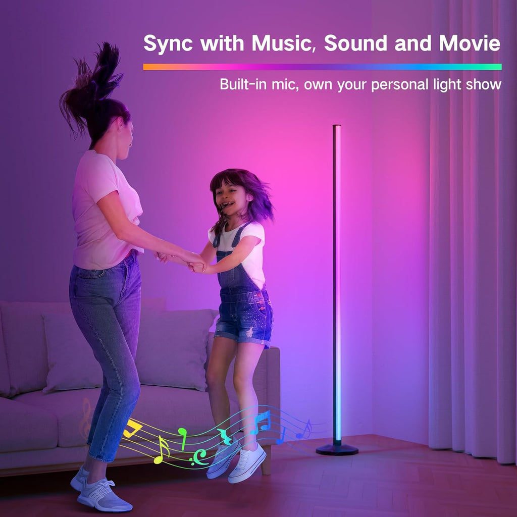 Smart RGB LED Corner Lamp with App and Remote Control 1m60