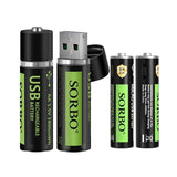 USB Rechargeable Battery AA Set of 4