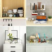 Expandable Stackable Kitchen Cabinet  Organizer Multi-Purpose Pack of 2