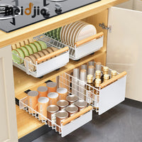 Sliding Bowl Dish Storage Rack, Kitchen Dish Drying Rack, Cabinet Organizer