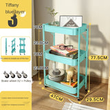 Multi-Functional Folding Storage Trolley Metal Rack