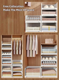 Closet Storage Shelf Layered Partitions Organizers of Cabinets and Drawers