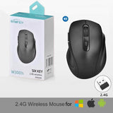 GINWFEIY W300 Wireless Mouse 2.4G Wireless 6-Key 1600DPI