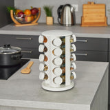 Rotating Spice Rack, Empty 20-Jars + empty labels stickers