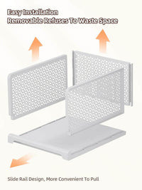 Closet Storage Shelf Layered Partitions Organizers of Cabinets and Drawers