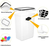 16pcs BPA Free Plastic Dry Food Canisters for Kitchen Pantry Organization