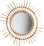 Circle Bamboo Wall Mirror 50 cm