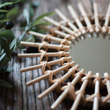 Circle Bamboo Wall Mirror 50 cm
