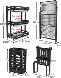3-Layer Foldable  Dish Rack 63 * 26 * 43.5cm