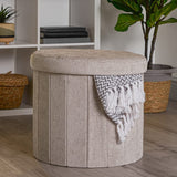 Folding Round Ottoman