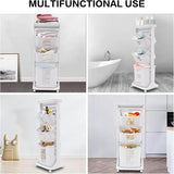 Rolling Laundry Cart with 3 Plastic Laundry Basket