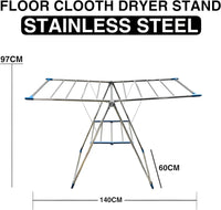 Clothes Drying Stand, Strong and Durable Metal Clothes Dryer Rack, Adjustable Folding Clothes Hanger Stand, Perfect For Indoor and Outdoor Laundry