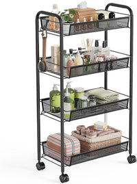 4 Tier Storage Trolley Cart