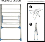 Clothes Drying Stand, Strong and Durable Metal Clothes Dryer Rack, Adjustable Folding Clothes Hanger Stand, Perfect For Indoor and Outdoor Laundry
