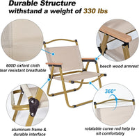 Camping Folding Chair Heavy Duty Aluminum