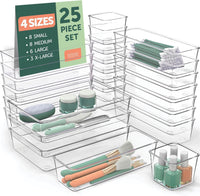 Clear 25pcs Drawer Organizer Transparent Drawer Divider