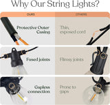 17 M - 30 Bulbs Commercial Grade Patio Lights Solar String Light - 2400 mah