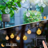 Solar Garden Lights Outdoor Waterproof, 100LED Globe Fairy Lights Warm White 10 M