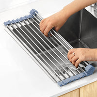 Roll Up Dish Drying Rack Kitchen Dish Rack Stainless Steel 52 cm x 35 cm