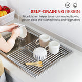 Roll Up Dish Drying Rack Kitchen Dish Rack Stainless Steel 52 cm x 35 cm
