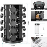 Rotating Spice Rack, Empty 20-Jars + empty labels stickers