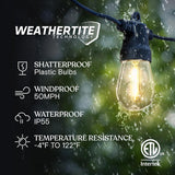 17 M - 30 Bulbs Commercial Grade Patio Lights Solar String Light - 2400 mah