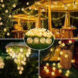 Solar Garden Lights Outdoor Waterproof, 100LED Globe Fairy Lights Warm White 10 M