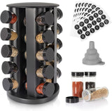 Rotating Spice Rack, Empty 20-Jars + empty labels stickers