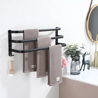 Towel Rail 3-Tier Bath Towel Rack with Hooks 60CM