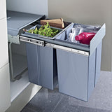 Pull Out Waste Bin, for Hinged Door Cabinets, 2x 16 Litres