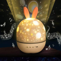 Galaxy Projector Starry Sky Night Light Bluetooth Remote Control Lamp Rotate LED Projection Colorful Flashing Star Kid Baby Gift
