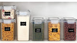 15pcs BPA Free Plastic Dry Food Canisters for Kitchen Pantry Organization