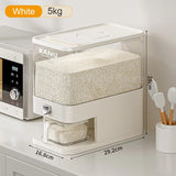 KANU Rice Dispenser 5Kg / 10Kg - Automatic Rice Storage Container