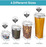 15pcs BPA Free Plastic Dry Food Canisters for Kitchen Pantry Organization