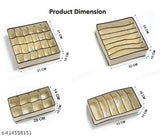 Set of 4 Underwear Drawer Organisers Beige - Thicken variant