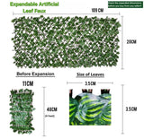 Artificial Expanding Wood Fence Leaf Ivy Wood Fence for Home Decor Garden Decor Restaurant