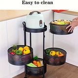 4-layer Kitchen Rotating Rack round