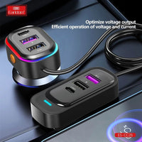 Earldom® CC26 RGB 6in1 66W car charger