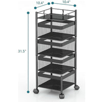 4-layer Kitchen Rotating Rack Square