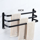 Towel Rail 3-Tier Bath Towel Rack with Hooks 60CM