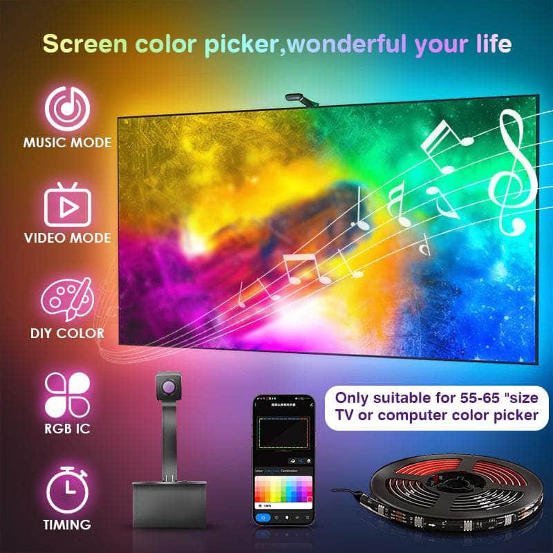 LED Backlight For TV/PC Immersion 55-65 Inch 2.4Ghz Wi-Fi Strip Light With 1080P Camera Sync to Screen