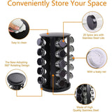Rotating Spice Rack, Empty 20-Jars + empty labels stickers