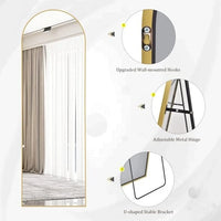Full Length Mirror 157cm-47cm, Full Body Mirror Gold Arc