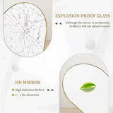 Full Length Mirror 157cm-47cm, Full Body Mirror Gold Arc