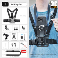 Smartphone Chest Strap Stand Rotatable Cell Phone Holder