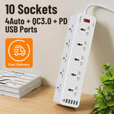 10 AC Outlets Universal Power Strip SC10610