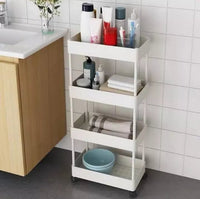 4 Tier Storage Cart Kitchen Bathroom Trolley Floor