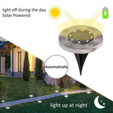 Solar Powered 8 led ground Light Waterproof Garden Pathway Deck Lights