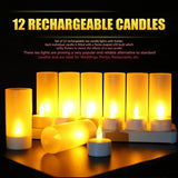 12 LED Lamp Creative Rechargeable Flickering Candle