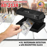 Counterfeit Fake Money Detector AD-2138 UV Light Watermark Detection